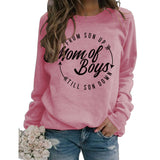 Top Long Sleeve FROM SON UP Print Loose Sweatshirt