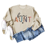 Spot For Aunt Dog Print Letter Leopard Women's Long Sleeve Loose Bodysuit Women