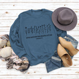He Has Made Letter Plant Flower Loose Autumn and Winter Long Sleeve Casual Sweater Women