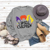 I SMELL CHILDREN Letter Printing Autumn and Winter Ladies Long Sleeve Round Neck Sweater