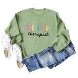 Occupational Therapist Loose Letter Long Sleeve Women's Sweater