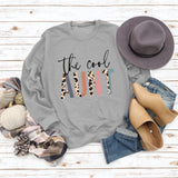 The Cool Aunt Letters Personality Round Neck Women's Sweatshirt Long Sleeve Bottoming