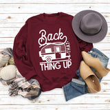 Women's Tops Back That Thing Up Letter Print Sweatshirt