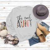 The Cool Aunt Letters Personality Round Neck Women's Sweatshirt Long Sleeve Bottoming