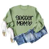 SOCCER MOM Love Letter Round Neck Fashion Autumn and Winter Loose Long Sleeve Sweater