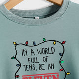 IN A WORLD FULL CREWNECK LETTERING LOOSE BOTTOMED LONG-SLEEVED SWEATSHIRT WOMAN