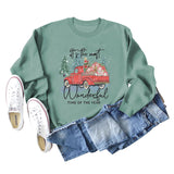 This Is The Most Wonderful Monogram Print Long Sleeve Sweatshirt for Women