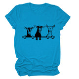 T-shirt ample à manches courtes et col rond pour femme