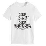 Sorta Sweet Sorta Fashion Women's Backing Round Neck Short Sleeve T-shirt Women