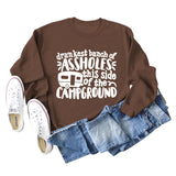 Drunkest Bunch of Assholes Letter Loose Long-sleeved Sweater
