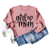 Girmom Love Letter Printing Fashion Loose Bottoming Long Sleeve Plus Size Sweater