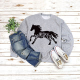 Round Neck Shirt Long Sleeve Printing Sweater