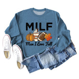 Milman I Love Fall Pumpkin Letter Casual Long Sleeve Sweater Girl