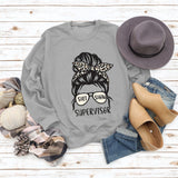 Round Neck Letter Women's T-shirt Shit Show Printed Loose Sweater