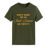 Ne me fais pas partir. T-shirt ample à manches courtes et col rond à la mode avec lettres