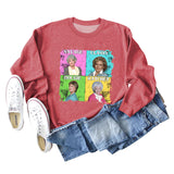 Savage Classy Bougie Loose Oversize Long-sleeved Printed Sweatshirt