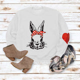 Round Neck Tops Printed Loose Sweatshirt for Women