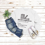 Round Neck Tops Long Sleeve Abibliophobia Loose Print Sweatshirt