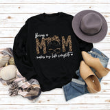 Being A MOM Makes My Life Complete Loose Long-sleeved Large Size Sweater Women