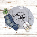 Top Long Sleeve FROM SON UP Print Loose Sweatshirt