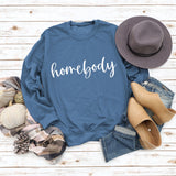 Home Body Round Neck Fashion Autumn and Winter Long-sleeved Loose Large Size Ladies Sweater