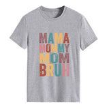 MAMA MOMMY MOM Lettre Mode Col Rond Lâche Manches Courtes T-Shirt