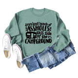 Drunkest Bunch of Assholes Letter Loose Long-sleeved Sweater