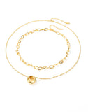 NEHZUS Style multicouche tempérament titane acier collier femmes mode bague Sexy clavicule chaîne cou chaîne vente en direct