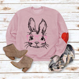 Round Neck Tops Long Sleeve Print Loose Letter Sweatshirt
