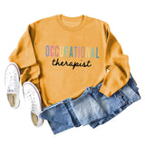 Occupational Therapist Loose Letter Long Sleeve Women's Sweater