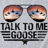 TALK TO ME GOOSE Summer Letter Printed T-shirt with Round Neck and Short Sleeve