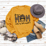 Being A MOM Makes My Life Complete Loose Long-sleeved Large Size Sweater Women