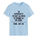Donc apparemment je suis mode col rond lettre ample manches courtes t-shirt femme