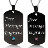 NEHZUS Couples Necklace Pendants Name Necklaces Customized Stainless Steel Tags
