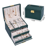 Jewelry Organizer Portable Necklace Earrings Rings Jewelry Box Packaging PU Leather Storage Joyeros Organizador De Joyas