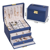 Jewelry Organizer Portable Necklace Earrings Rings Jewelry Box Packaging PU Leather Storage Joyeros Organizador De Joyas