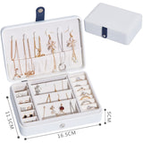 Jewelry Organizer Portable Necklace Earrings Rings Jewelry Box Packaging PU Leather Storage Joyeros Organizador De Joyas
