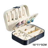 Jewelry Organizer Portable Necklace Earrings Rings Jewelry Box Packaging PU Leather Storage Joyeros Organizador De Joyas