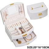 Jewelry Organizer Portable Necklace Earrings Rings Jewelry Box Packaging PU Leather Storage Joyeros Organizador De Joyas
