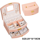 Jewelry Organizer Portable Necklace Earrings Rings Jewelry Box Packaging PU Leather Storage Joyeros Organizador De Joyas