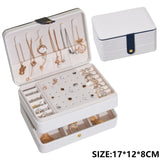 Jewelry Organizer Portable Necklace Earrings Rings Jewelry Box Packaging PU Leather Storage Joyeros Organizador De Joyas