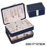 Jewelry Organizer Portable Necklace Earrings Rings Jewelry Box Packaging PU Leather Storage Joyeros Organizador De Joyas