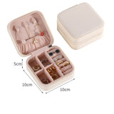 Jewelry Organizer Portable Necklace Earrings Rings Jewelry Box Packaging PU Leather Storage Joyeros Organizador De Joyas
