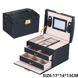 Jewelry Organizer Portable Necklace Earrings Rings Jewelry Box Packaging PU Leather Storage Joyeros Organizador De Joyas