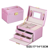Jewelry Organizer Portable Necklace Earrings Rings Jewelry Box Packaging PU Leather Storage Joyeros Organizador De Joyas