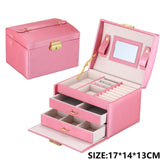 Jewelry Organizer Portable Necklace Earrings Rings Jewelry Box Packaging PU Leather Storage Joyeros Organizador De Joyas